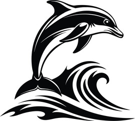 dolphin silhouette Vector illustration