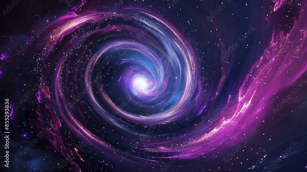 Canvas Prints transparent vector nebula background with galaxy stars abstract cosmic light in spiral milky way wit