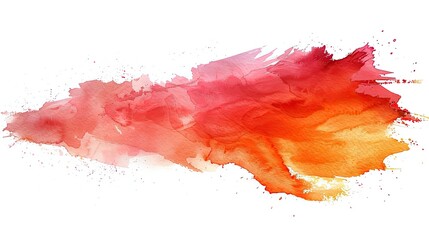 orange and red watercolor background with a pronounced paper texture for decorating design products and printing.