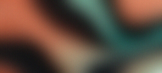 A captivating blend of black, coral, mint, and beige colors creates an abstract wave, with a grainy texture enhancing the depth and vibrancy of the gradient background.





