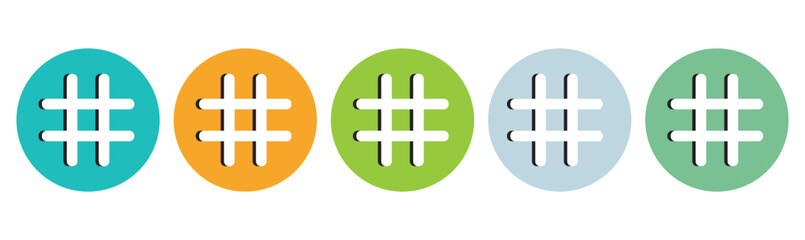 Obraz premium hashtag icon symbol, popular trend for social media tags - the hash icon symbol. trending explore icons, marketing promotion Advertising signs