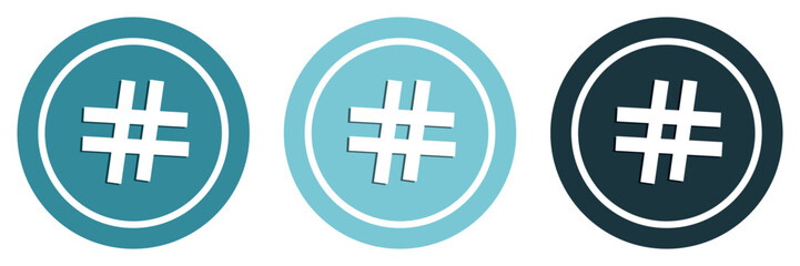 hashtag icon symbol, popular trend for social media tags - the hash icon symbol. trending explore icons, marketing promotion Advertising signs
