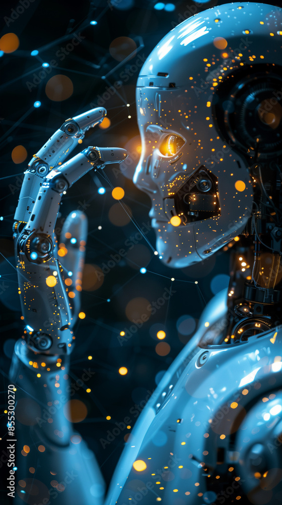 Poster Artificial Intelligence Robot Interacting With the Internet of Things Network
