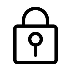 Padlock with keyhole icon, security icon.