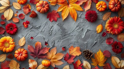 Fototapeta premium Pile of Leaves on Table