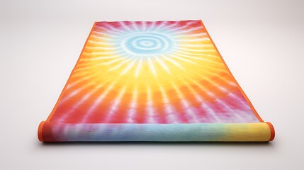 Colorful tie dye yoga mat. Perfect for yoga, Pilates, or any other type of exercise.