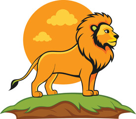 lion design mammal isolated graphic wild africa wildlife icon art symbol cartoon nature zoo drawing character sign cat mascot art king illustration vector animal