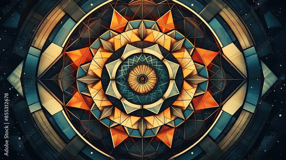 Poster a mesmerizing kaleidoscope of color and pattern, this image is a visual feast that will leave you en