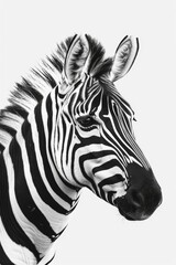 Obraz premium Zebra in the wild copy space Generative AI