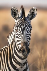 Zebra in the wild copy space Generative AI