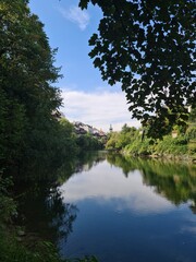 Colorful river view  in summer