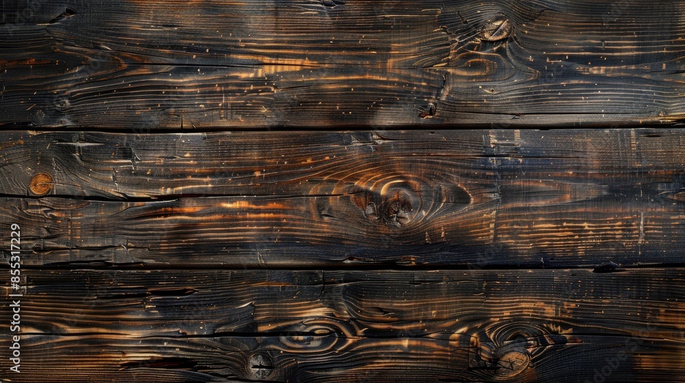 Poster top view of rustic wooden background with copy space featuring dark grunge style and textured pine s