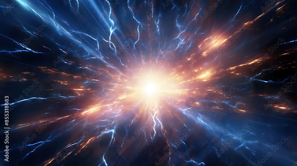 Poster stunning abstract background image of a colorful energy storm. the vibrant colors and dynamic shapes