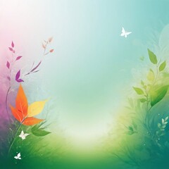 vibrant and colorful scene with a multitude of leaves in various shapes and sizes.