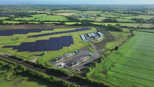 Lithium Battery Backup System Using Mega Packs to Provide Grid Stability
