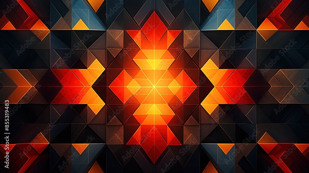 Poster abstract background with vibrant colors and a geometric pattern. the colors are bright and saturated