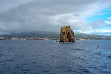 2 islets of Madalena in the channel between the islands of Pico and Faial of the Azores archipelago