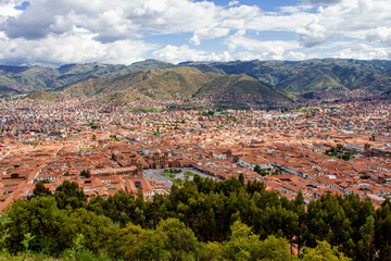 Fototapeta premium Cusco vista panorámica desde Sacsayhuaman