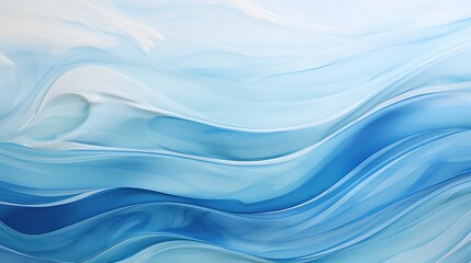Fototapeta premium Blue and white abstract painting. The painting has a smooth, fluid look, with the colors blending together in a seamless way.