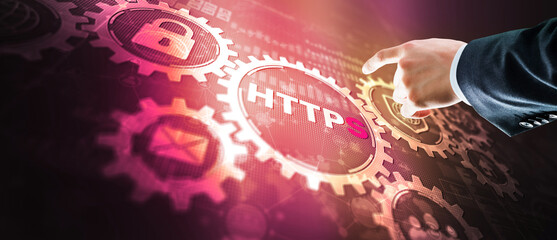 HTTPS. New HyperText Transfer Protocol Secure 2024. Web Internet concept