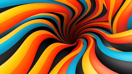 3D rendering. Multicolored spiral. Abstract striped background. Design element.