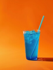 fresh sparkling drink on plain background