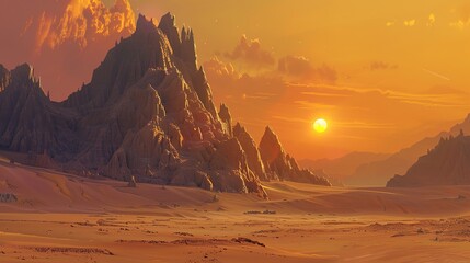 Soft Light Afternoon: Mountains, Rocks, and Golden Hues