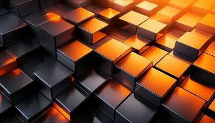 textura con formas geom&eacute;tricas en color negro y naranja 23