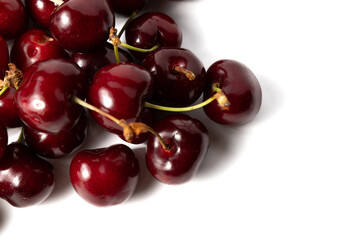 cherries on a white background