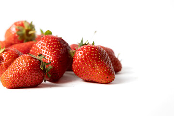 strawberries isolated on white background