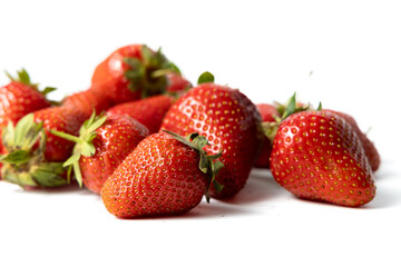 strawberries isolated on white background