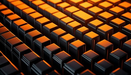 Fototapeta premium textura con formas geométricas en color negro y naranja 9