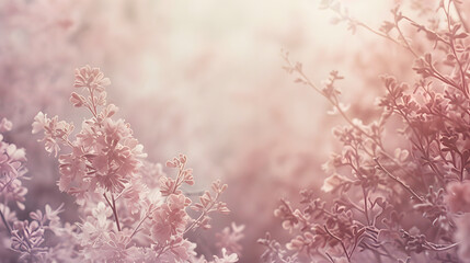 A close up of pink flowers with a blurry background