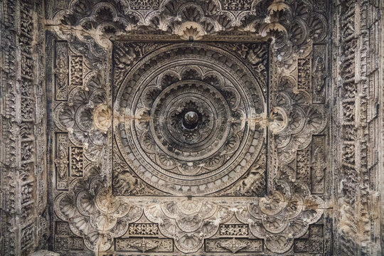 Ancient Indian Sas Bahu Temple of structure featuring intricate carvings, Udaipur, Rajasthan, India