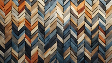 Abstract background with colorful herringbone pattern.
