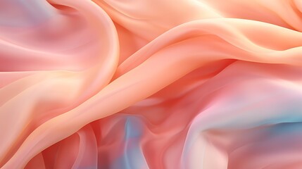 Fototapeta premium Gradient pink silk fabric with soft folds. Abstract background.