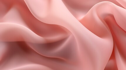 Obraz premium This is a royalty-free stock photo of a soft, flowing fabric. The fabric is a light pink color and has a slightly wrinkled texture.