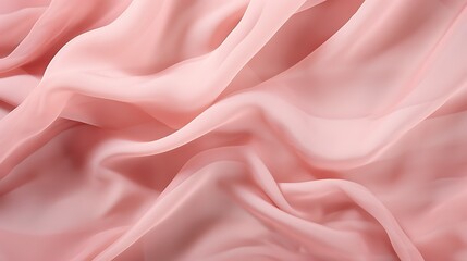 Obraz premium Pink silk fabric with soft waves.