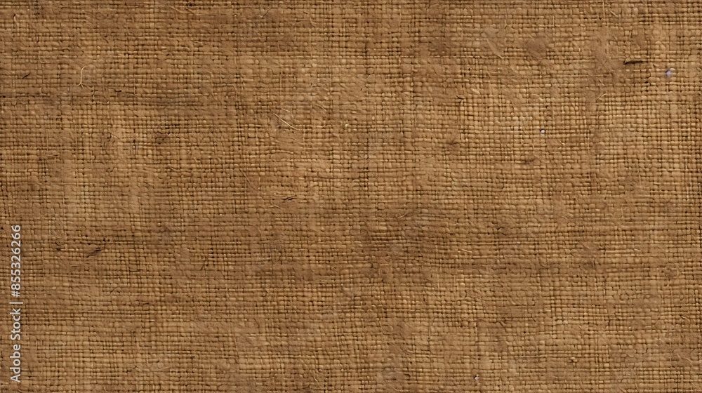 Poster the image is a close-up of a burlap sack. the burlap is a medium weight and has a natural, uneven te
