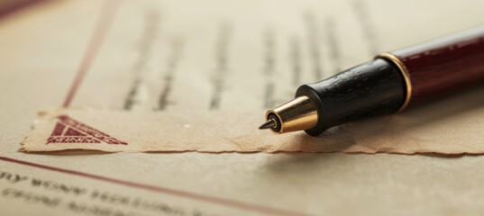 Prestigious Scholarship Award Letter Close-Up Symbolizing Academic Excellence and Achievement