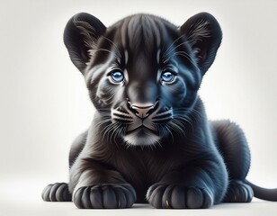 
feline illustration (panther cub)