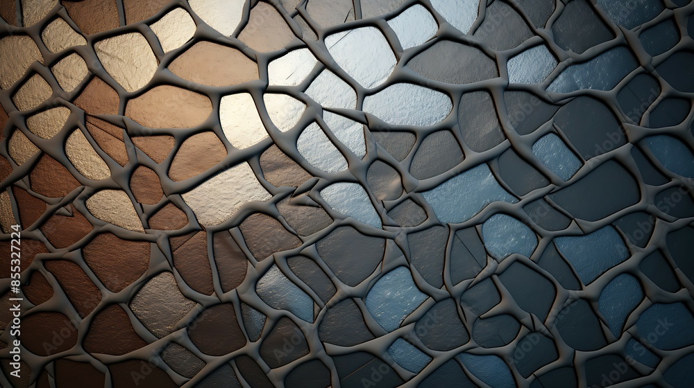 Poster abstract organic background with a rough surface. 3d rendering.