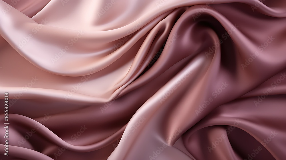 Poster pink silk fabric with a soft and luxurious texture. the fabric is draped in elegant folds, creating 