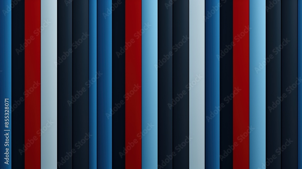 Poster abstract blue and red stripes background with a subtle gradient. the stripes are vertical and of equ