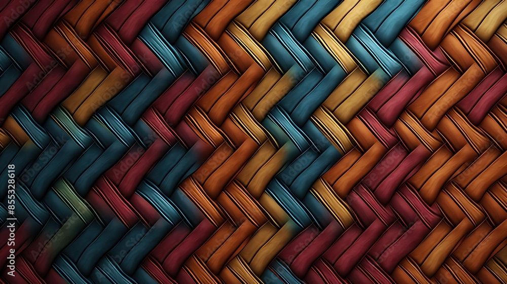 Poster colorful woven fabric texture background. the image has a very interesting and unique pattern. it ca