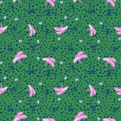 Abstract cartoon summer fruit seamless banana pattern for wrapping paper