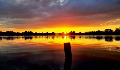 Sunset at Fairlop Park Ilford (June 2024)