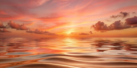 Obraz premium An abstract background with a beautiful gradient of sunset colors. Features smooth transitions of orange, pink, and purple hues.