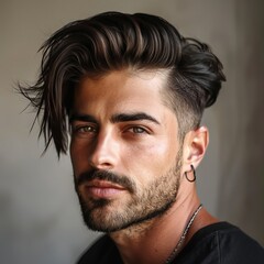 Obraz premium man hair style 2024