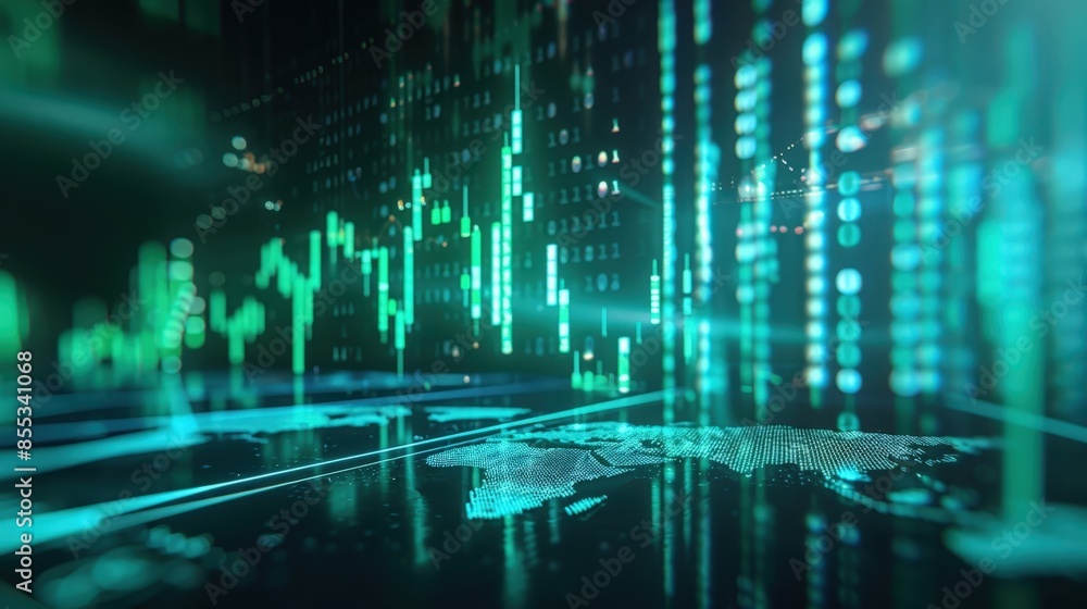 Poster cybersecurity data room with glowing interface